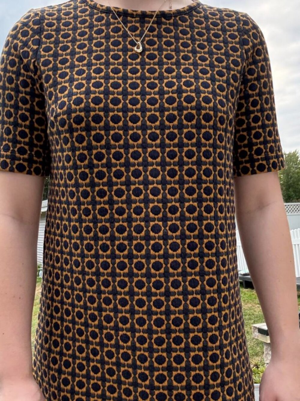 Ann Taylor LOFT sunflower pattern shift dress (size S)